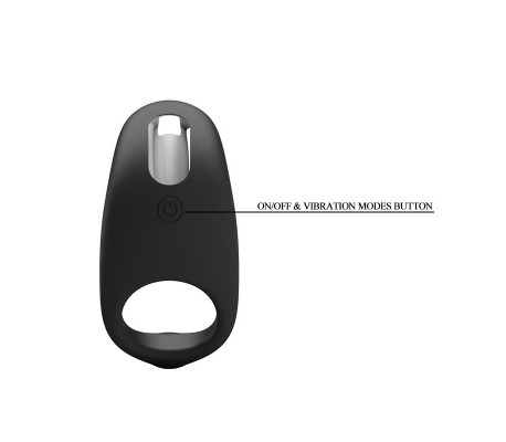 Anillo Vibrador Gemma USB Silicona Negro
