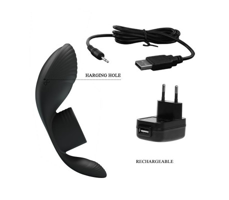 Anillo para el Pene con Vibración USB Silicona