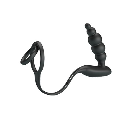 Plug Anal con Anillo para el Pene con Vibración
