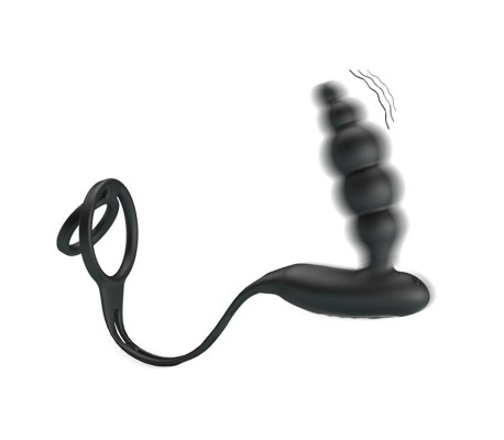 Plug Anal con Anillo para el Pene con Vibración