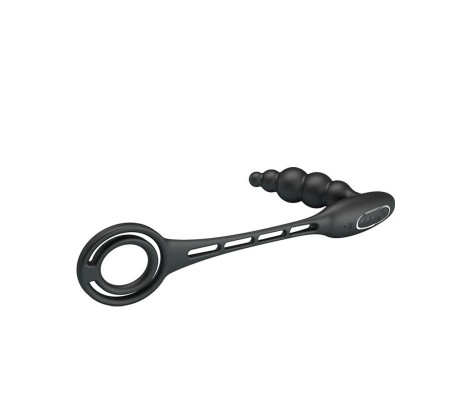 Plug Anal con Anillo para el Pene con Vibración
