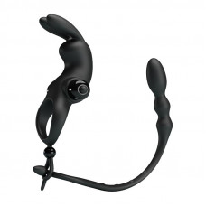 Anillo Vibrador con Cadena Anal Desmontable