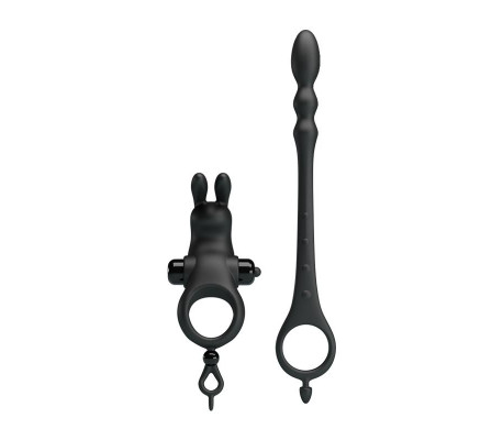 Anillo Vibrador con Cadena Anal Desmontable