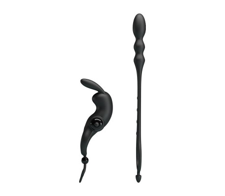 Anillo Vibrador con Cadena Anal Desmontable