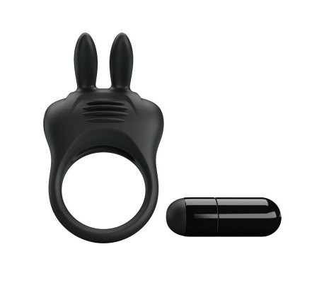 Davion Anillo para el Pene con Vibración y Conejito