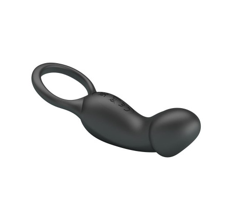 Trae Anillo Vibrador  Silicona USB Negro