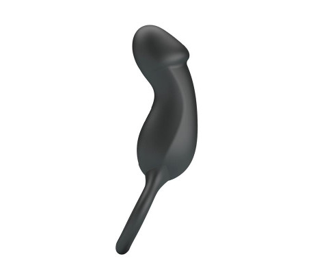 Trae Anillo Vibrador  Silicona USB Negro