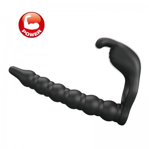 Blackney Anillo Vibrador con Plug Silicona Negro
