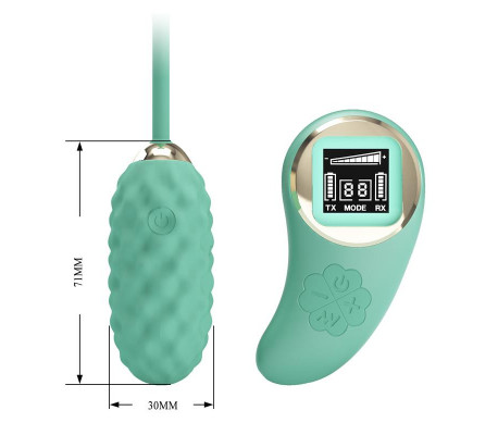 Vivian Huevo Vibrador con Control Remoto Pantalla Digital Verde
