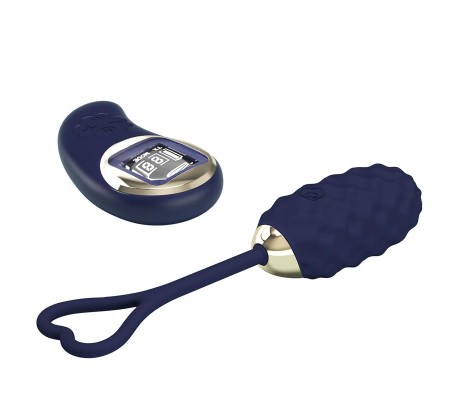 Vivian Huevo Vibrador con Control Remoto con Pantalla Digital Azul