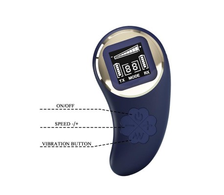 Vivian Huevo Vibrador con Control Remoto con Pantalla Digital Azul