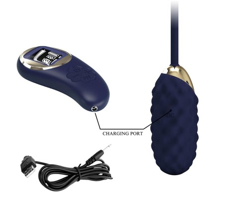 Vivian Huevo Vibrador con Control Remoto con Pantalla Digital Azul