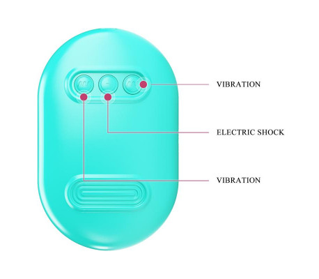 Surprise Box Huevo Vibrador y Pinzas para Pezones con Electro Estimulación Azul
