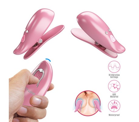 Cailey Pinzas para Pezones con Vibración y Control Remoto