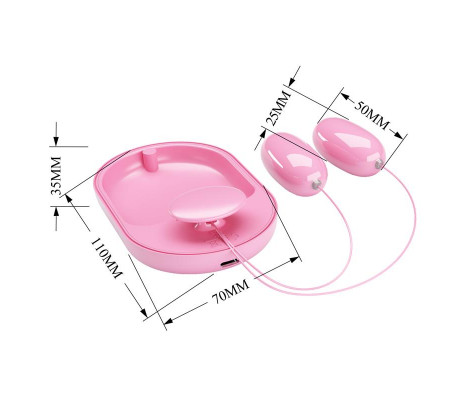 Fun Box Balas Vibradoras con Control Remoto Rosa