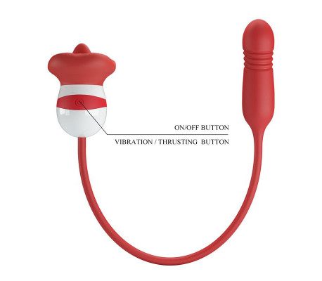 Estimulador de Boca Lameteo y Bala Vibradora con Thrusting Ashlyn