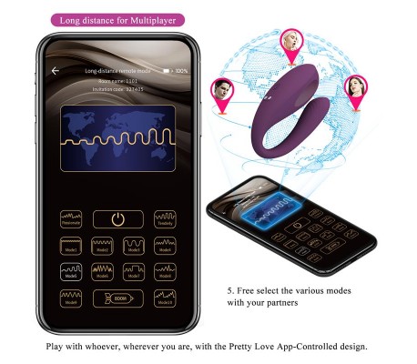 Aari Juguete para Parejas con Vibración y Golpeteo y APP