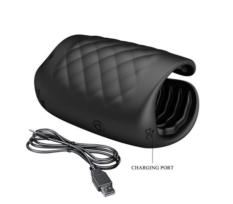 Black Glans Trainer Masturbador Manual con Vibración