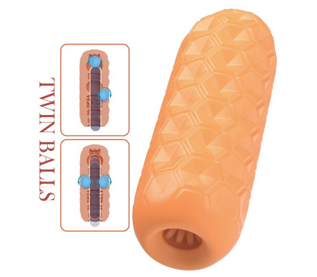 Masturbador Manual HoneyComb con 2 Bolas Internas