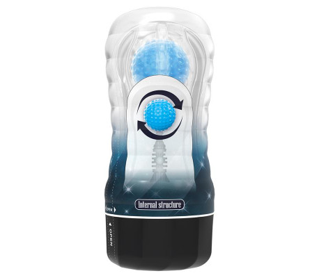 Planet Ball-Rolling Masturbador Azul