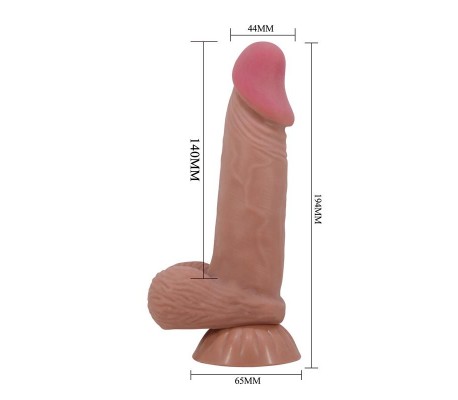 Dildo Realista Piel Deslizante Retractil 8,1