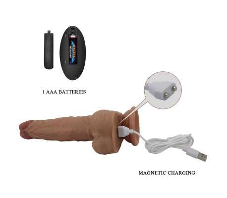 Jonathan Dildo con Vibración y Empuje Control Remoro
