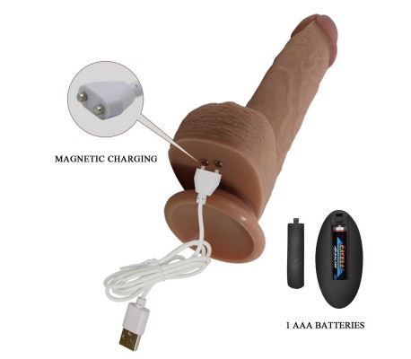 Tommy Dildo Realista con Vibración y Thrusting con Contorl Remoto