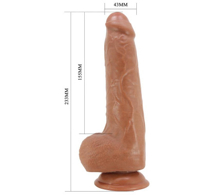 Dildo con Testículos y Piel Deslizante 23.3 cm