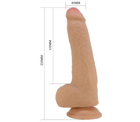 Dildo Realista con Testículos y Piel Deslizante 23.3 cm