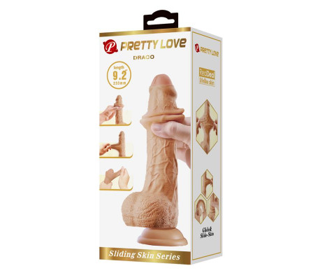 Dildo Realista con Testículos y Piel Deslizante 23.3 cm