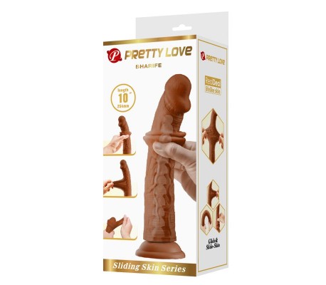 Sharife Dildo con Piel Deslizante-Retractil 25 cm