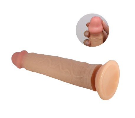 Sharife Dildo con Piel Deslizante-Retractil 25 cm