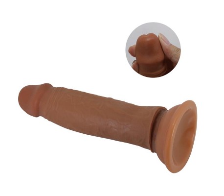 Quentin Dildo con Piel Deslizante-Retractil 18.4 cm