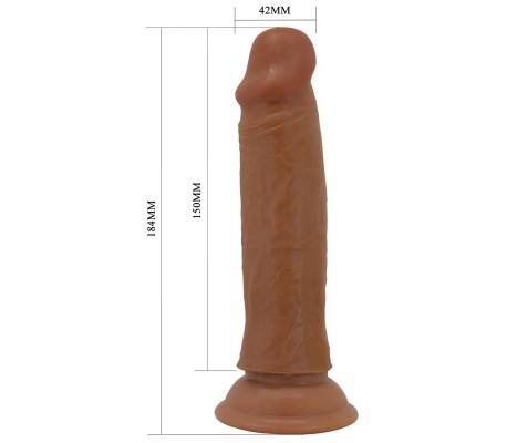 Quentin Dildo con Piel Deslizante-Retractil 18.4 cm
