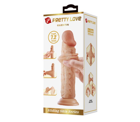 Dildo con Piel Deslizante 18.4 cm