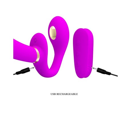 Thunderbird Vibrador para Parejas sin Arnés con Control Remoto