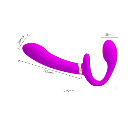 Thunderbird Vibrador para Parejas sin Arnés con Control Remoto