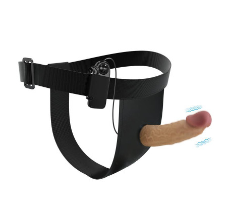 Draven Arnés Universal Ajustable con Dildo Hueco con Vibración