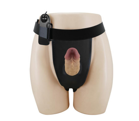 Draven Arnés Universal Ajustable con Dildo Hueco con Vibración