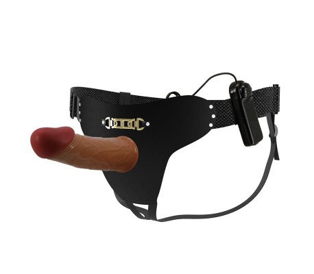 Arnés con Dildo Hueco y Vibración con Control Remoto Starks