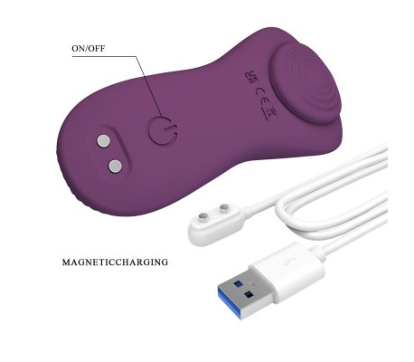 Mane Vibrador de Braguita con App Púrpura