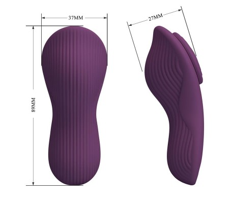 Mane Vibrador de Braguita con App Púrpura