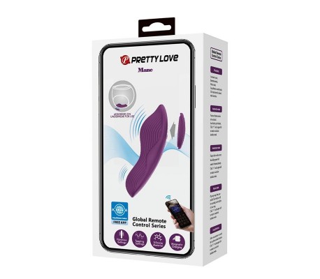 Mane Vibrador de Braguita con App Púrpura