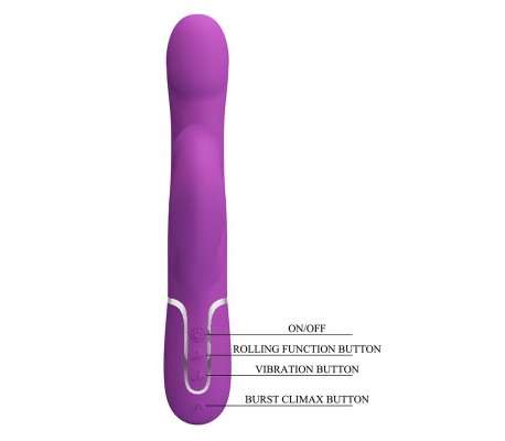 Zalin Vibrador con Bolas Rotatorias y Lengua