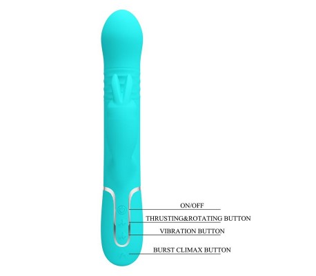 Coale Vibrador con Bolas Rotatorias y Up and Down USB