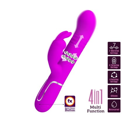 Coale Vibrador con Bolas Rotatorias y Up and Down USB