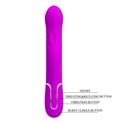 Coale Vibrador con Bolas Rotatorias y Up and Down USB