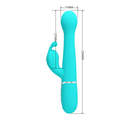 Vibrador con Thrusting y Bolas Rotatorias Dejon Azul