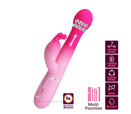 Dejon Vibrador con Thrusting y Bolas Rotatorias