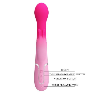 Dejon Vibrador con Thrusting y Bolas Rotatorias